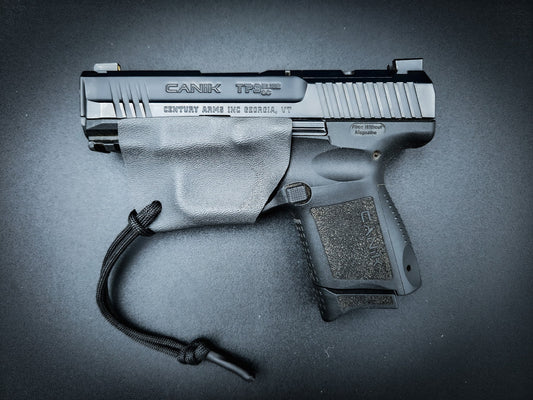 Titan Tactical Coyote Canik TP9 SC Trigger Guard with Paracord Pull custom Kydex holster