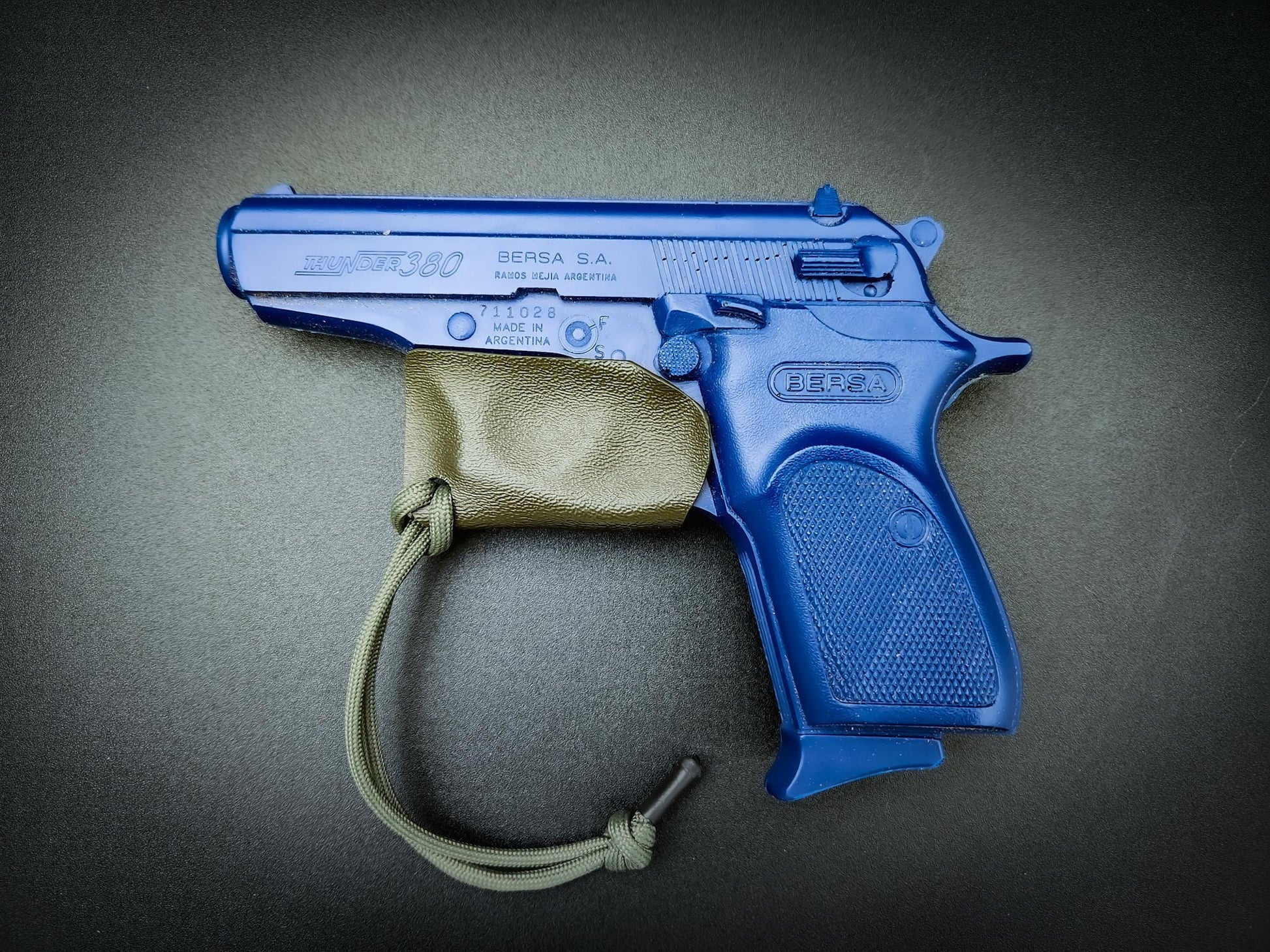 Titan Tactical Cordura Tropic MC Bersa Thunder 380 Trigger Guard with Paracord Pull custom Kydex holster